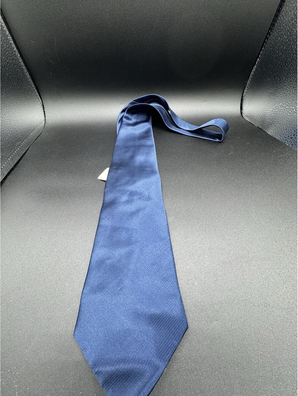 Massini Silk Tie Blue Solid Textured NWT Handmade 56x4